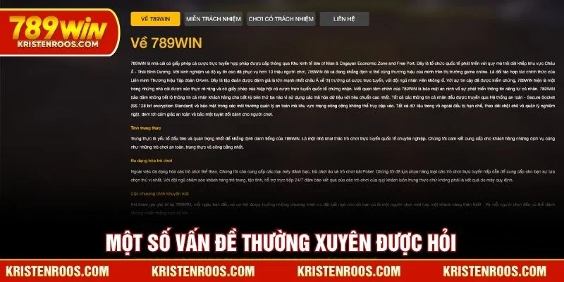 789WIN ⚡ Trang Chủ 789 WIN Mới Nhất ✔️ Đăng Ký +88K 23 Một số vấn đề thường xuyên được hỏi tại 789WIN